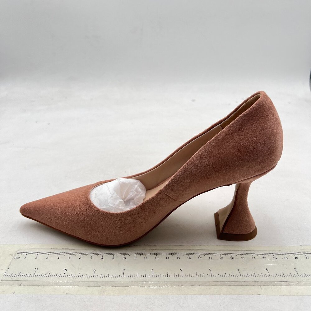 YDN Nude Pointed Toe Slip on Pumps Special High Heel Shoe for Party Prom Lady